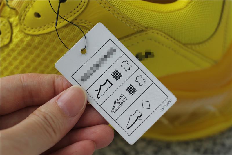 PK GOD PARIS TRIPLE S CLEAR SOLE TRAINER all yellow READY TO SHIP